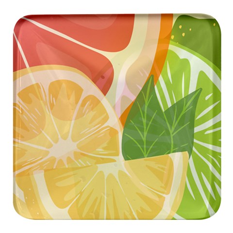 Citrus Fruit Healthy Vitamin Square Glass Fridge Magnet (4 pack) from ArtsNow.com Front