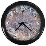 Window Pattern Winter Frost Wall Clock (Black)