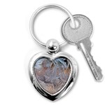 Window Pattern Winter Frost Key Chain (Heart)