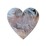 Window Pattern Winter Frost Heart Magnet