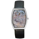 Window Pattern Winter Frost Barrel Style Metal Watch