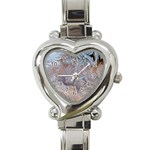 Window Pattern Winter Frost Heart Italian Charm Watch