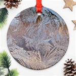 Window Pattern Winter Frost Round Ornament (Two Sides)