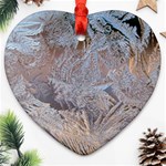 Window Pattern Winter Frost Heart Ornament (Two Sides)