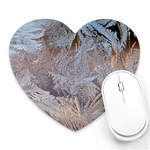 Window Pattern Winter Frost Heart Mousepad