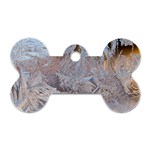 Window Pattern Winter Frost Dog Tag Bone (Two Sides)