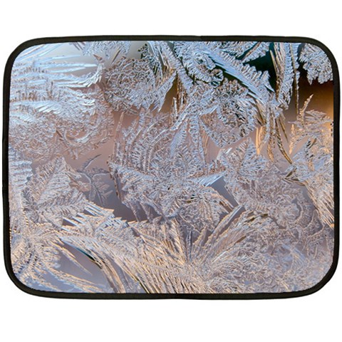 Window Pattern Winter Frost Two Sides Fleece Blanket (Mini) from ArtsNow.com 35 x27  Blanket Front