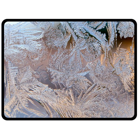 Window Pattern Winter Frost Fleece Blanket (Large) from ArtsNow.com 80 x60  Blanket Front