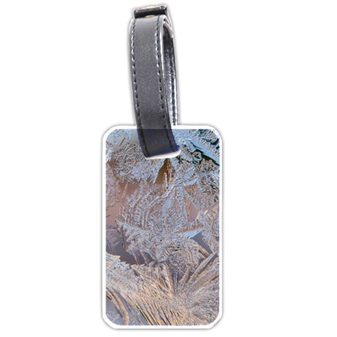 Window Pattern Winter Frost Luggage Tag (one side) from ArtsNow.com Front