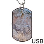 Window Pattern Winter Frost Dog Tag USB Flash (One Side)