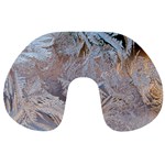 Window Pattern Winter Frost Travel Neck Pillow