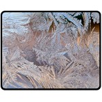 Window Pattern Winter Frost Two Sides Fleece Blanket (Medium)