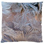 Window Pattern Winter Frost Standard Premium Plush Fleece Cushion Case (Two Sides)