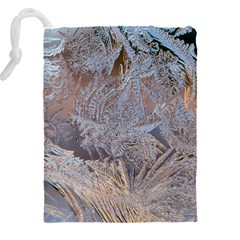 Window Pattern Winter Frost Drawstring Pouch (4XL) from ArtsNow.com Back