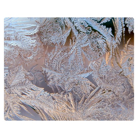 Window Pattern Winter Frost Premium Plush Fleece Blanket (Medium) from ArtsNow.com 60 x50  Blanket Front