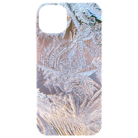 Window Pattern Winter Frost iPhone 15 Pro Black UV Print PC Hardshell Case from ArtsNow.com Front