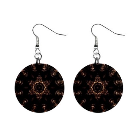 Bronze Age Mandala Mini Button Earrings from ArtsNow.com Front