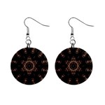 Bronze Age Mandala Mini Button Earrings