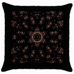 Bronze Age Mandala Throw Pillow Case (Black)