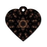 Bronze Age Mandala Dog Tag Heart (One Side)