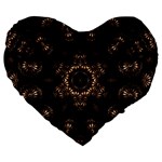 Bronze Age Mandala Large 19  Premium Heart Shape Cushions