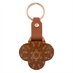 Bronze Age Mandala Engraved Wood Key Chain