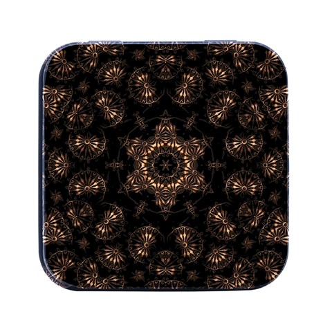 Bronze Age Mandala Square Metal Box (Black) from ArtsNow.com Front