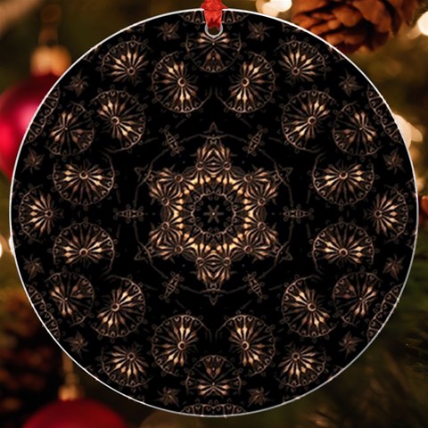 Bronze Age Mandala UV Print Acrylic Ornament Round from ArtsNow.com Front