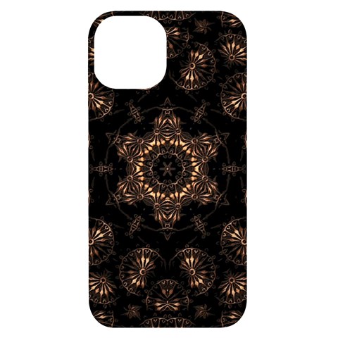 Bronze Age Mandala iPhone 14 Black UV Print PC Hardshell Case from ArtsNow.com Front