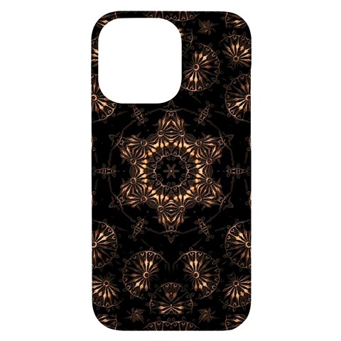 Bronze Age Mandala iPhone 14 Pro Max Black UV Print PC Hardshell Case from ArtsNow.com Front