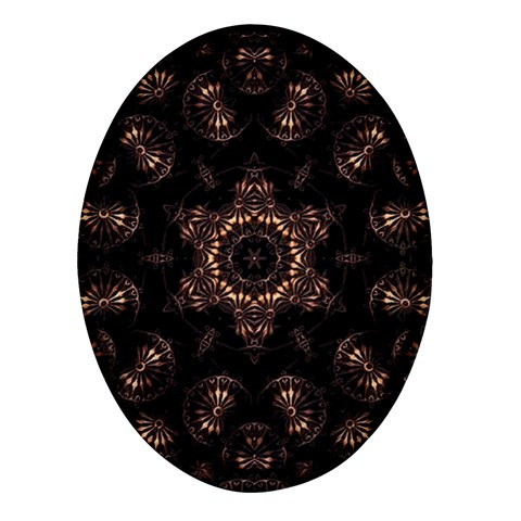 Bronze Age Mandala Oval Glass Fridge Magnet (4 pack) from ArtsNow.com Front