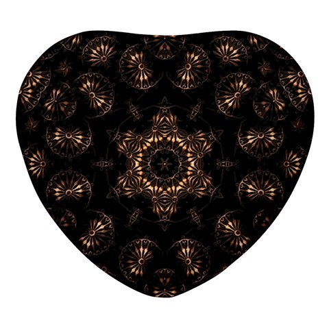 Bronze Age Mandala Heart Glass Fridge Magnet (4 pack) from ArtsNow.com Front