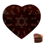 Bronze Age Mandala Heart Wood Jewelry Box