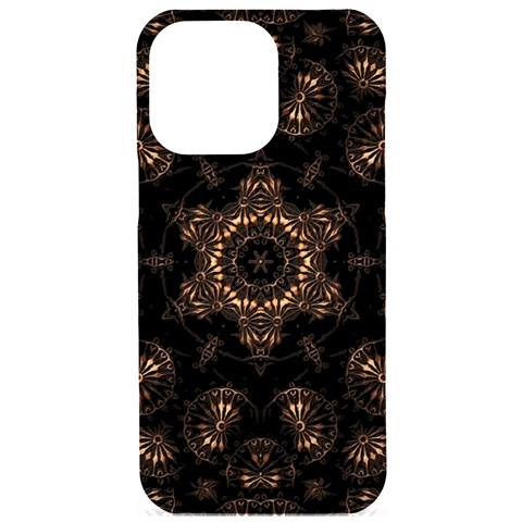 Bronze Age Mandala iPhone 15 Pro Max Black UV Print PC Hardshell Case from ArtsNow.com Front