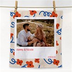 Personalized Photo Frame Flower Pattern Face Towel Face Towel