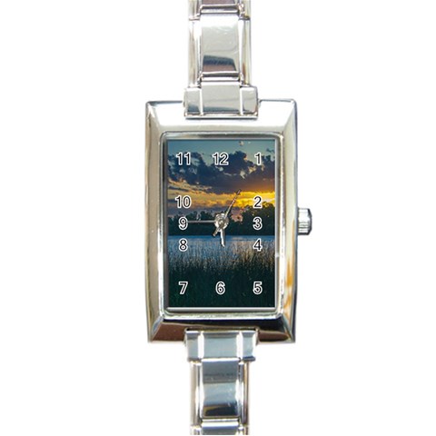 Peaceful Horizons of Uruguay  Rectangle Italian Charm Watch from ArtsNow.com Front