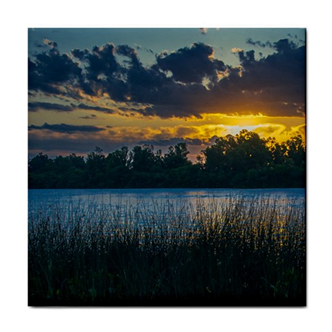 Peaceful Horizons of Uruguay  Tile Coaster from ArtsNow.com Front