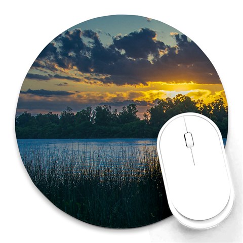 Peaceful Horizons of Uruguay  Round Mousepad from ArtsNow.com Front