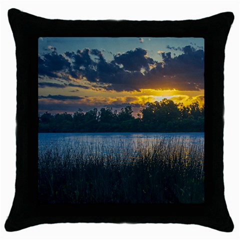 Peaceful Horizons of Uruguay  Throw Pillow Case (Black) from ArtsNow.com Front