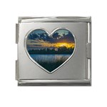 Peaceful Horizons of Uruguay  Mega Link Heart Italian Charm (18mm)