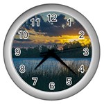 Peaceful Horizons of Uruguay  Wall Clock (Silver)