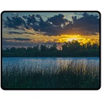 Peaceful Horizons of Uruguay  Fleece Blanket (Medium)