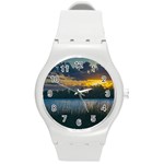 Peaceful Horizons of Uruguay  Round Plastic Sport Watch (M)