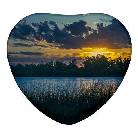 Peaceful Horizons of Uruguay  Heart Glass Fridge Magnet (4 pack) from ArtsNow.com Front