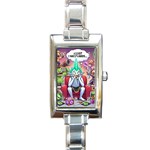 Huiok Rectangle Italian Charm Watch