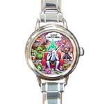 Huiok Round Italian Charm Watch