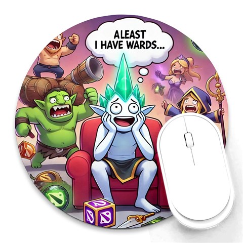 Huiok Round Mousepad from ArtsNow.com Front