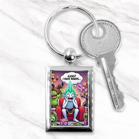 Huiok Key Chain (Rectangle) from ArtsNow.com Front