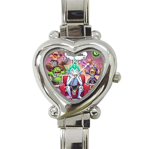 Huiok Heart Italian Charm Watch from ArtsNow.com Front