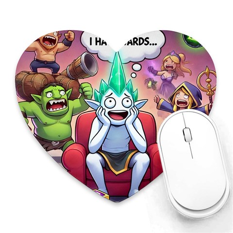 Huiok Heart Mousepad from ArtsNow.com Front